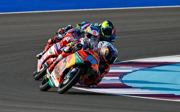 Jaume Masia kembali unjuk gigi dalam Practice 2 pada Moto3 Qatar 2023. (MotoGP)