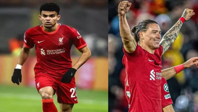 Penyerang Liverpool, Darwin Nunez dan Luis Diaz, dikabarkan masuk radar Al-Hilal. (Foto: X)