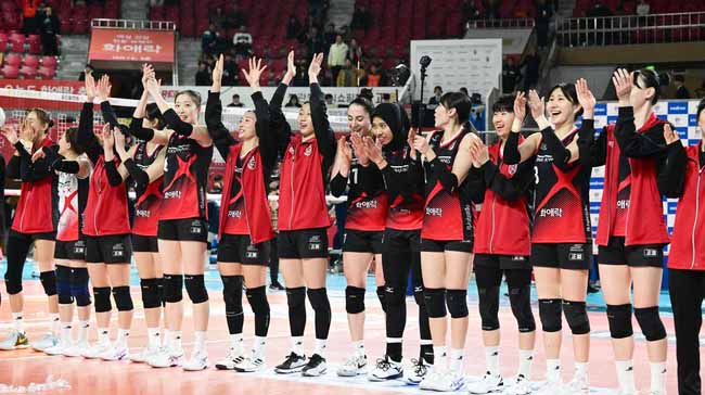 Daftar Pemain Daejeon JungKwanJang Red Sparks di Voli Korea 2025/2026: Nomor & Posisi, tanpa Megawati (Foto: KOVO)